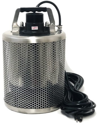 Water Drainer SD 400 'No Float' 1/2Hp Stainless Steel Submersible Dewatering Pump / Sump Pump with Non Clogging Stainless Steel Screen